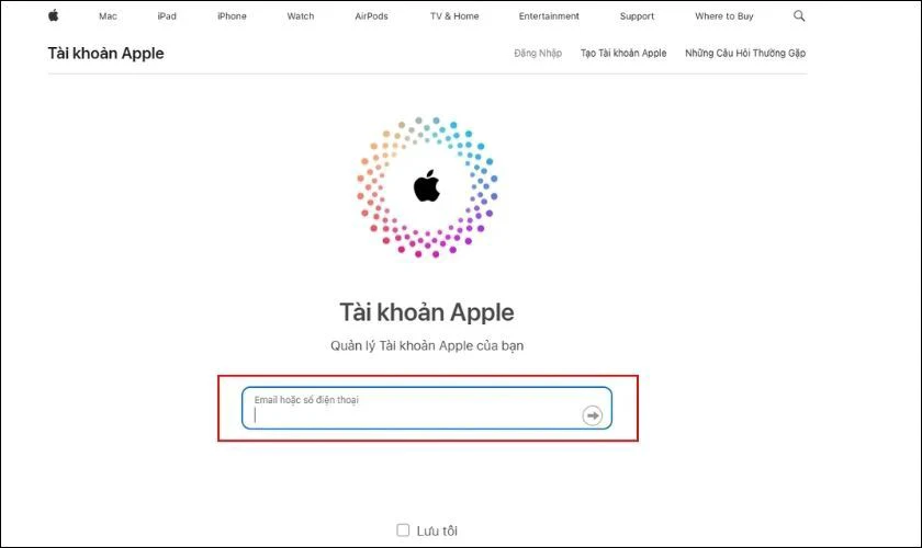Dùng Apple ID để tra thông tin trên web Apple