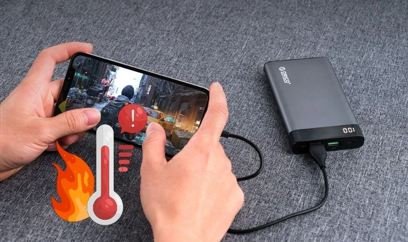 Sạc pin khi đang sử dụng iPhone gây nóng máy