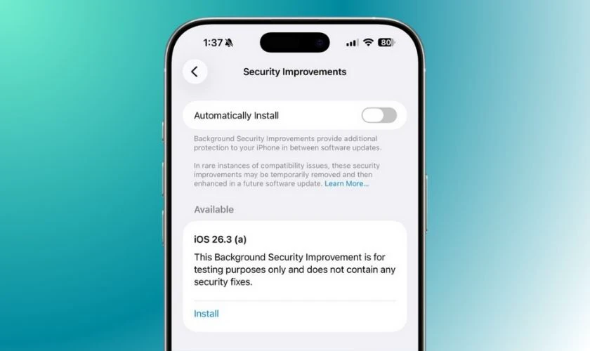 Cải thiện bảo mật & hệ thống trong nền