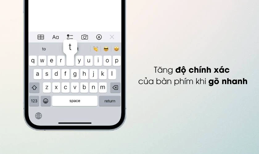 iOS 26.4 có gì mới? Bàn phím: tăng độ chính xác khi gõ nhanh