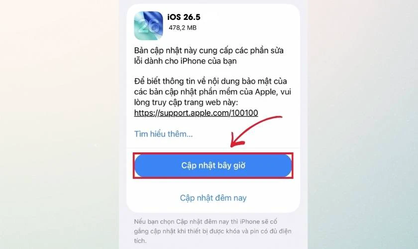 Cách cập nhật iOS 26.5 chính thức từ Apple đơn giản 2026