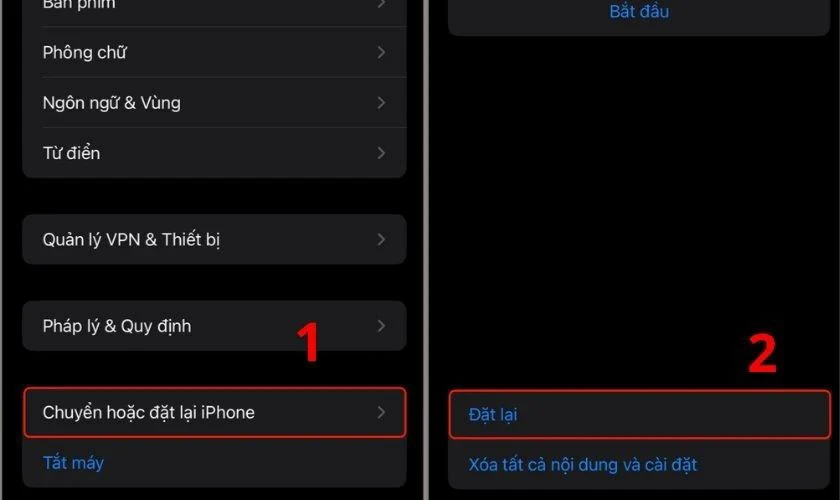 Đặt lại cài đặt nếu máy hao pin bất thường