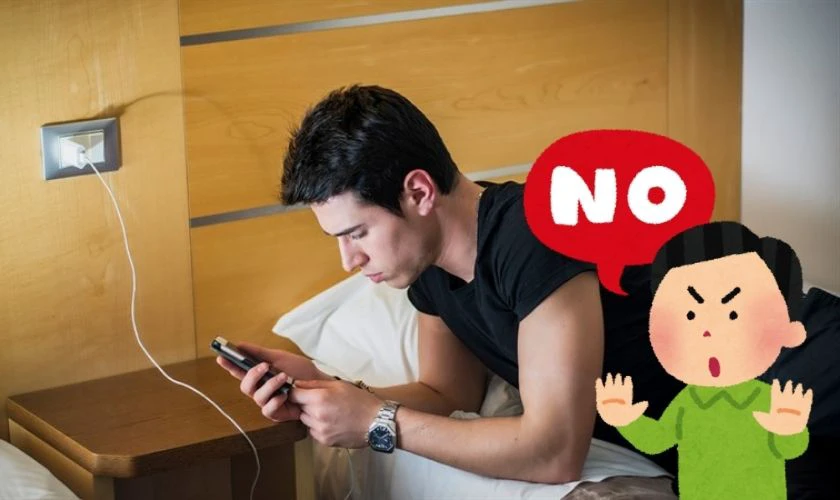 Tránh sử dụng máy khi đang sạc