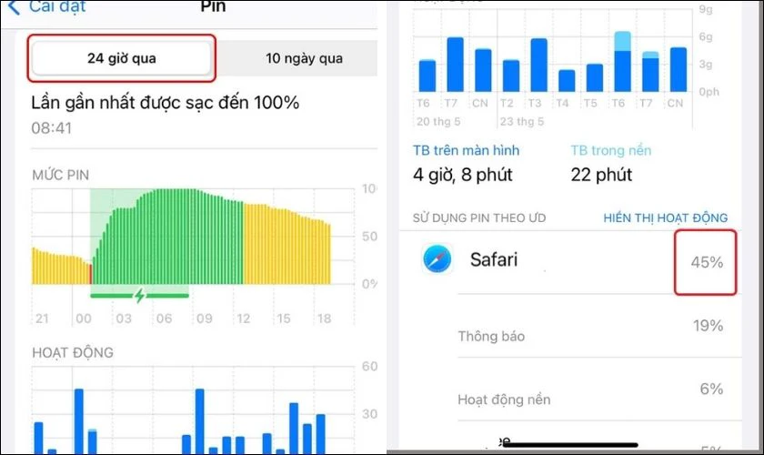 Kiểm tra ứng dụng chạy ngầm gây hao pin
