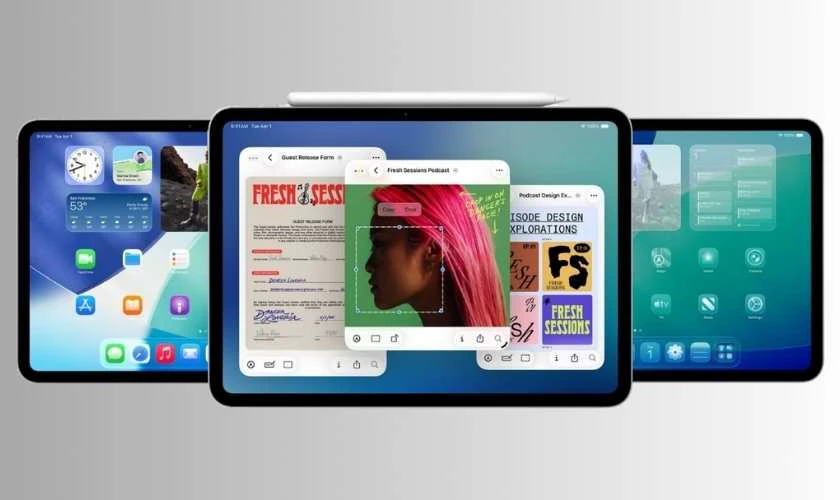 Chờ iPad hoàn tất cập nhật và khởi động lại