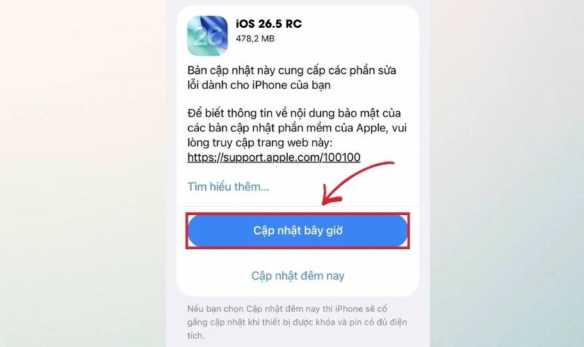 Cách cập nhật iOS 26.5 RC đơn giản 2026