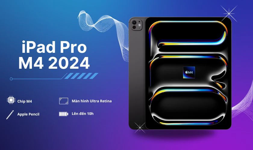 iPad Pro M4 2024 có bút cảm ứng