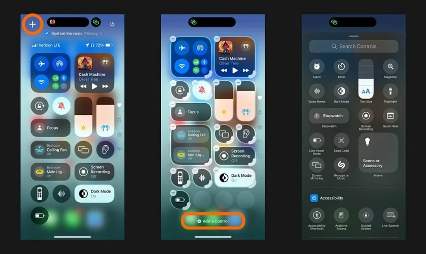 Control Center được cập nhật