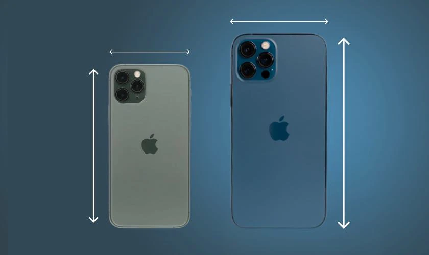 Kích thước iPhone 11 Pro và 12 Pro