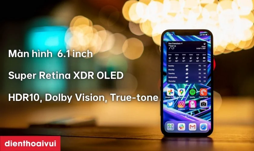 Màn hình Super Retina XDR OLED hiển thị sắc nét