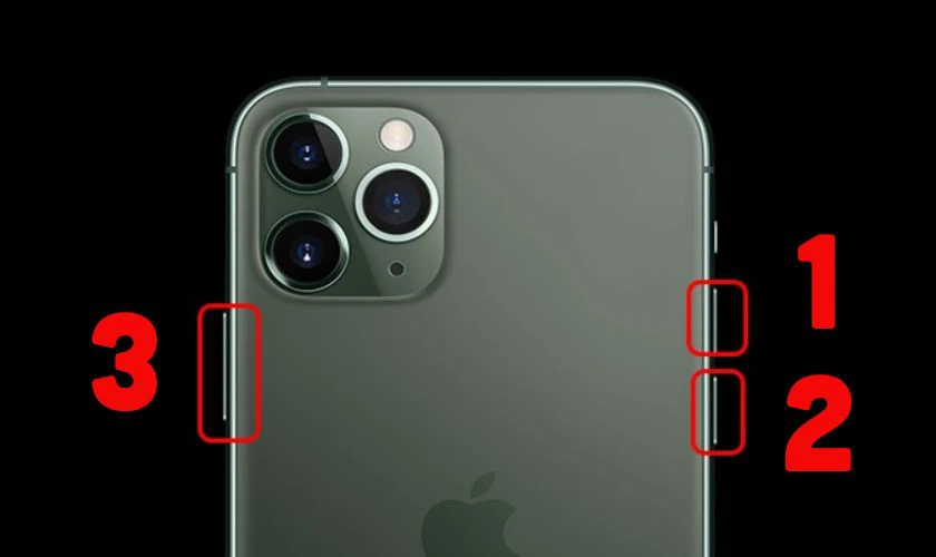 Khởi động lại iPhone 12 bằng phím cứng