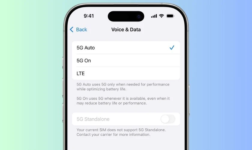 Cách bật 5G trên iPhone 12