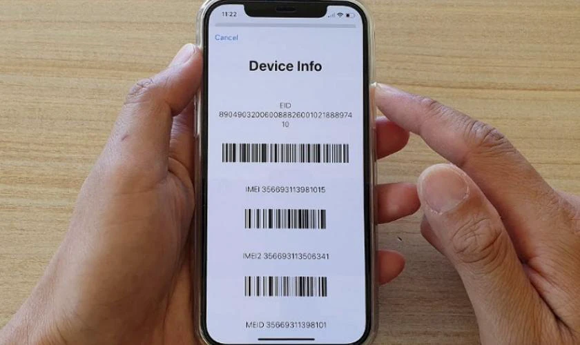 Kiểm tra iPhone 12 qua m&atilde; IMEI