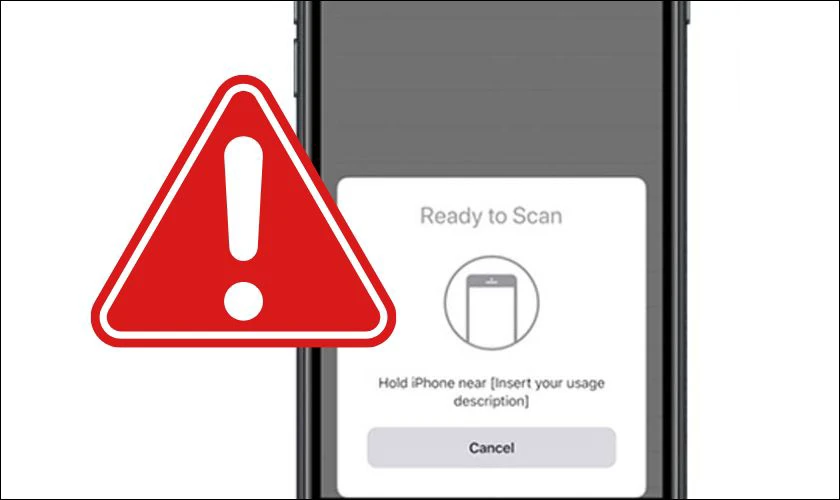 Lỗi phần mềm iOS hoặc ứng dụng đang dùng chưa hỗ trợ NFC