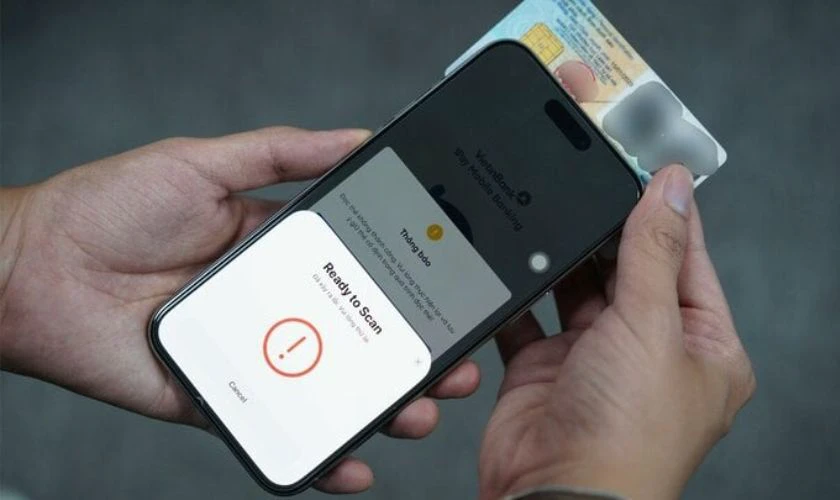 Vị trí chạm NFC không đúng
