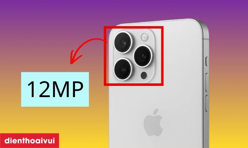 iPhone 12 Pro trang bị hệ thống 3 ống k&iacute;nh sau đều c&oacute; độ ph&acirc;n giải 12MP