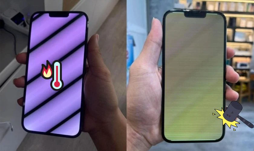 Màn hình chớp do iPhone 12 Pro Max quá nóng hoặc bị va đập