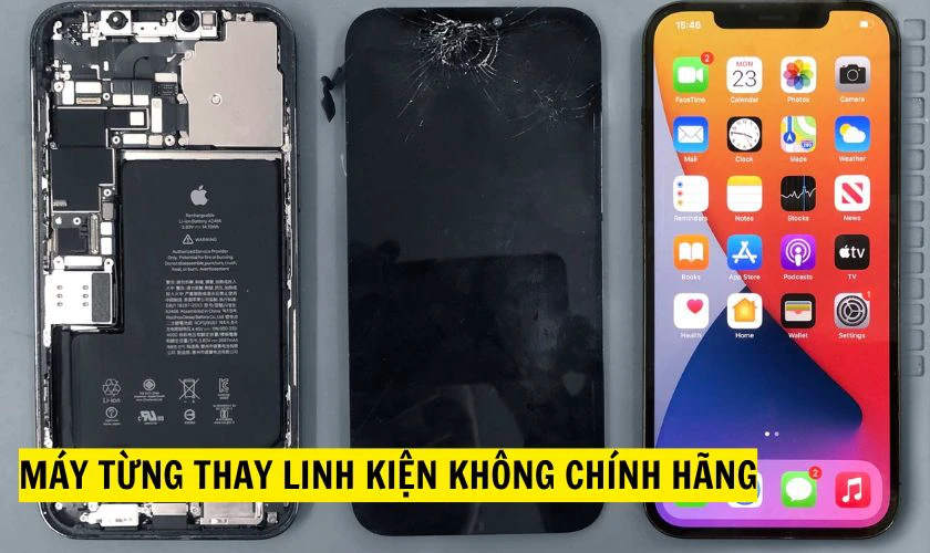 Máy từng thay linh kiện không chính hãng, gây lỗi khởi động