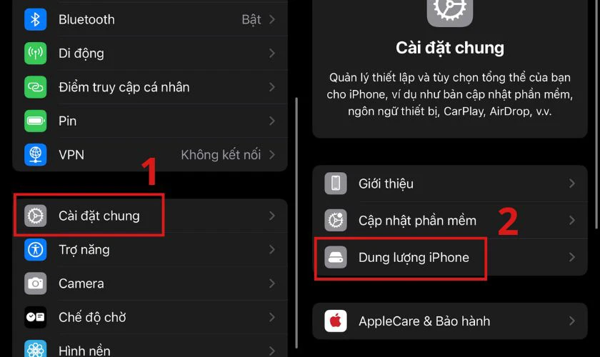 Xóa bộ nhớ đệm và dữ liệu không cần thiết