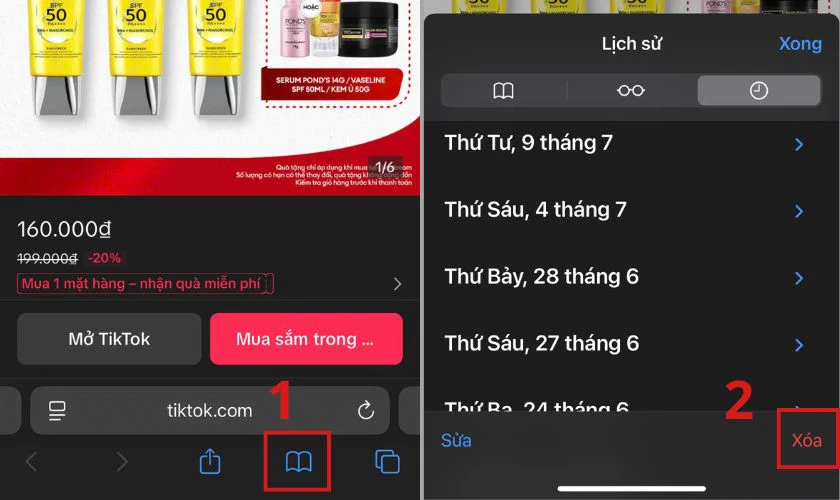 Xóa bộ nhớ cache của trình duyệt Safari
