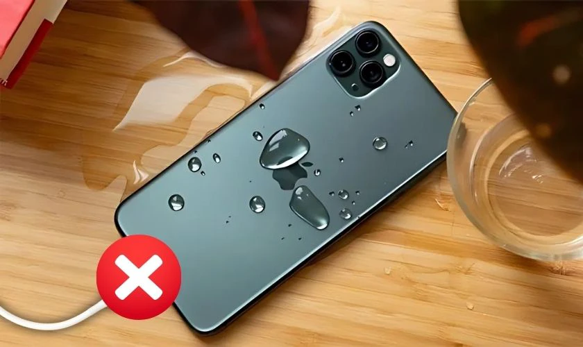 iPhone 12 Pro Max bị ướt có sạc được không?