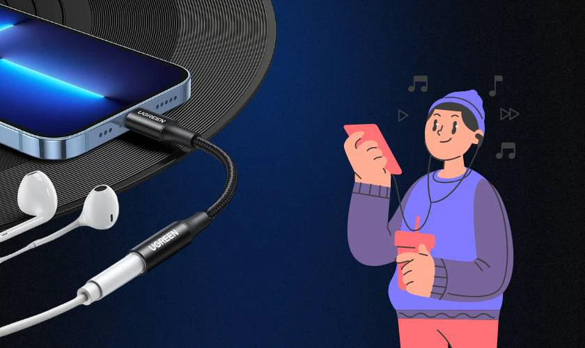 Cách kết nối tai nghe có dây 3.5mm với iPhone 12 Pro Max