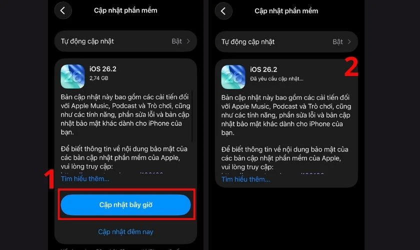 Nhấn chọn Cập nhật bây giờ