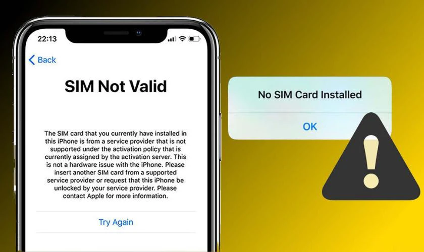 iPhone 12 Pro Max không nhận SIM là tình trạng gì?