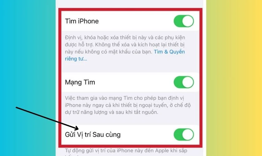 Cách thiết lập định vị iPhone 12 khi tắt nguồn