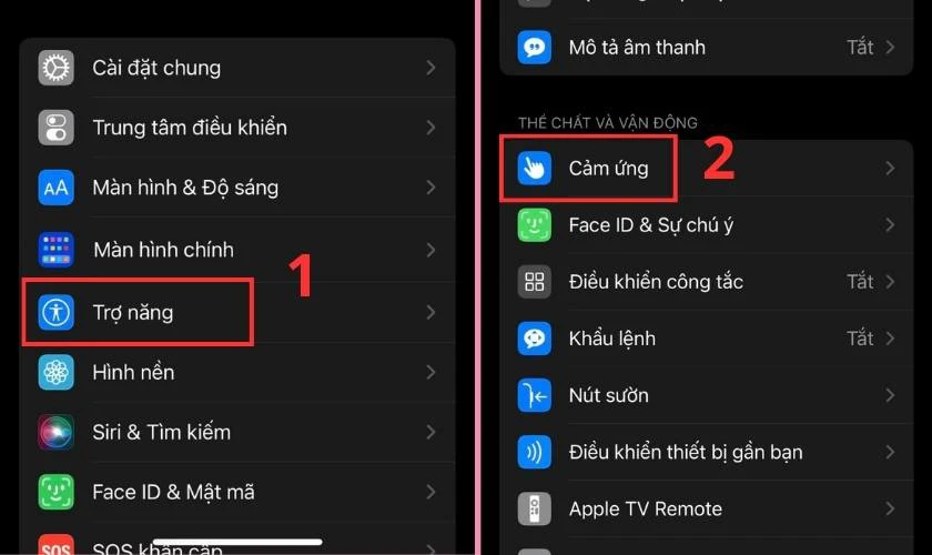 Dùng nút home ảo (AssistiveTouch) để tắt nguồn lại iPhone 13