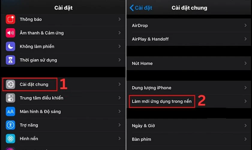 Tắt các ứng dụng chạy ngầm trên iPhone 13 Pro Max bị trắng màn hình