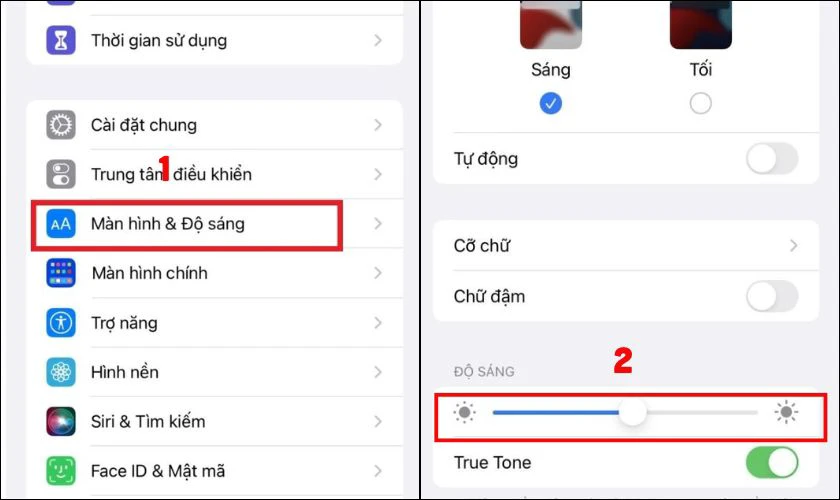 Cách khắc phục iPhone 14 bị lỗi màn hình - Kiểm tra độ sáng