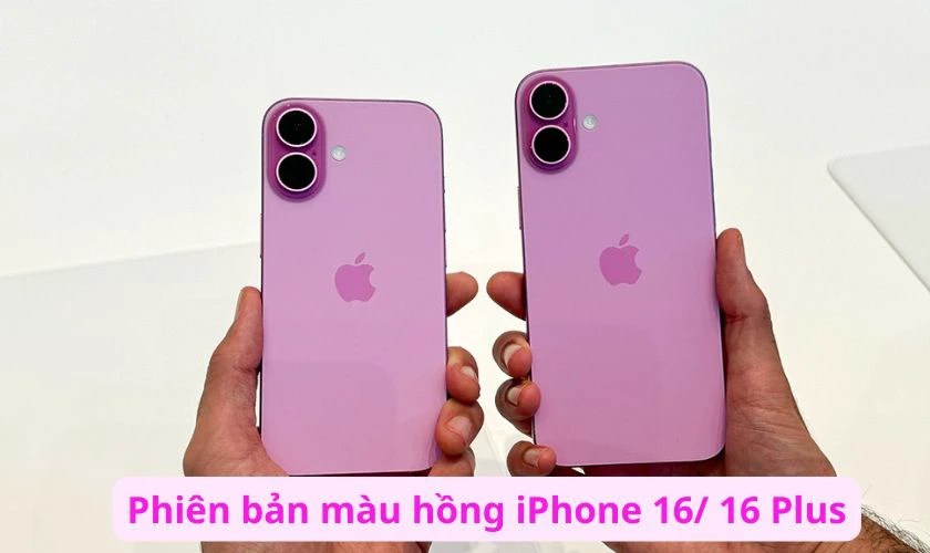 iPhone 16/iPhone 16 Plus có bản màu hồng