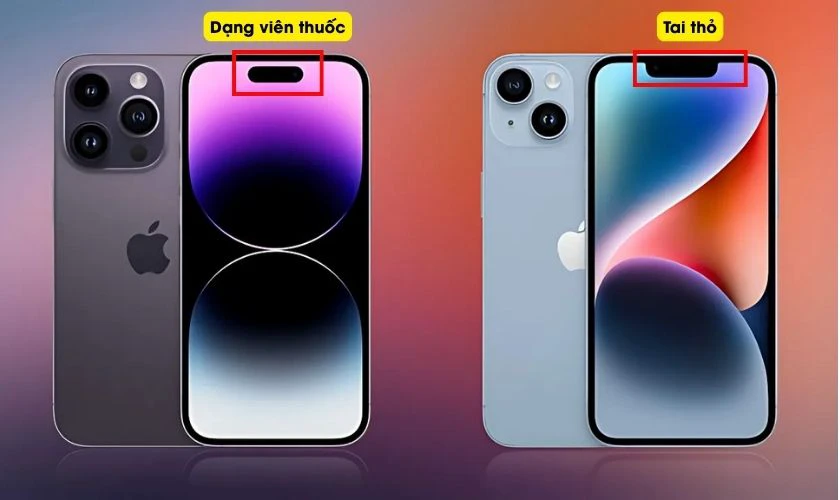 So sánh iPhone 14 tai thỏ với iPhone 14 Pro/Pro Max