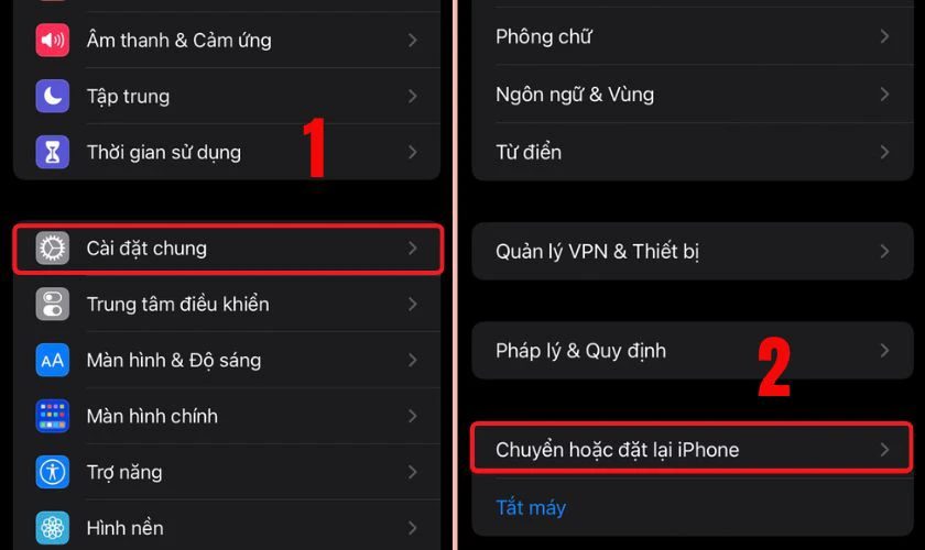 Khôi phục iPhone 14 về trạng thái ban đầu
