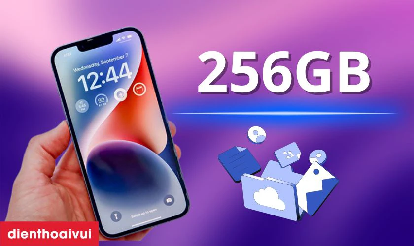 Dung lượng 256GB giúp lưu trữ thoải mái