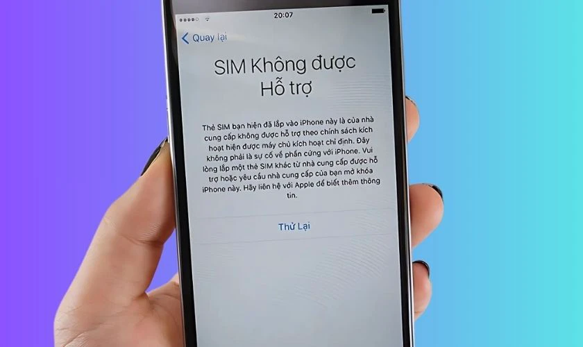 iPhone 14 Plus bị lỗi SIM không được hỗ trợ