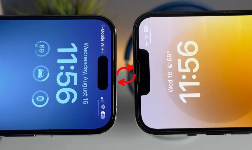 Dynamic Island là dấu hiệu nhận biết dòng iPhone thường và cao cấp