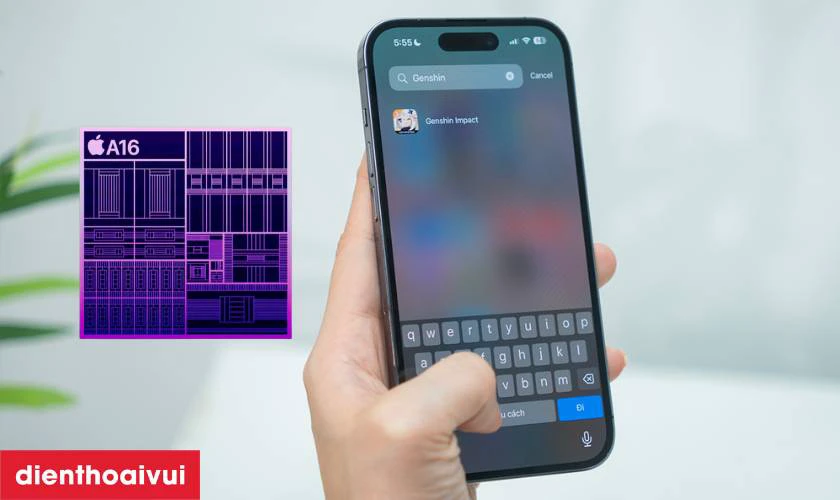 Hiệu năng mạnh mẽ với Apple A16 Bionic