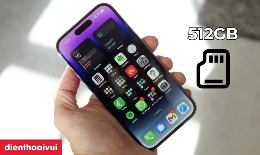 Bộ nhớ lưu trữ 512GB