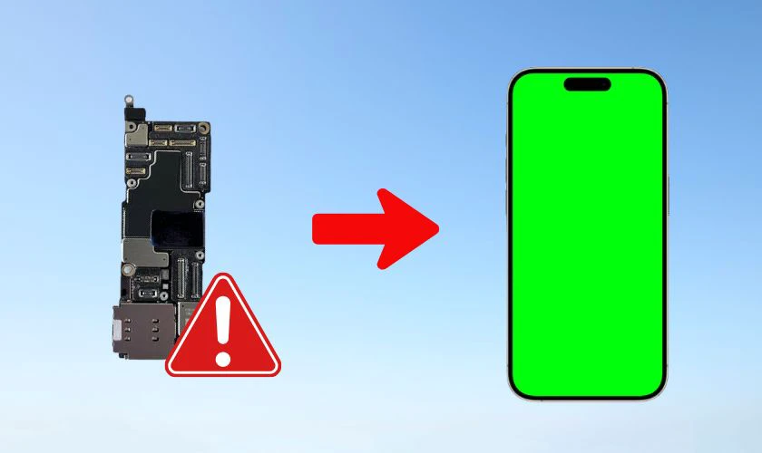 Tại sao iPhone 14 Pro Max bị lỗi màn hình xanh - Lỗi phần cứng