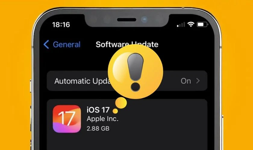 Sự cố trong quá trình cập nhật iOS