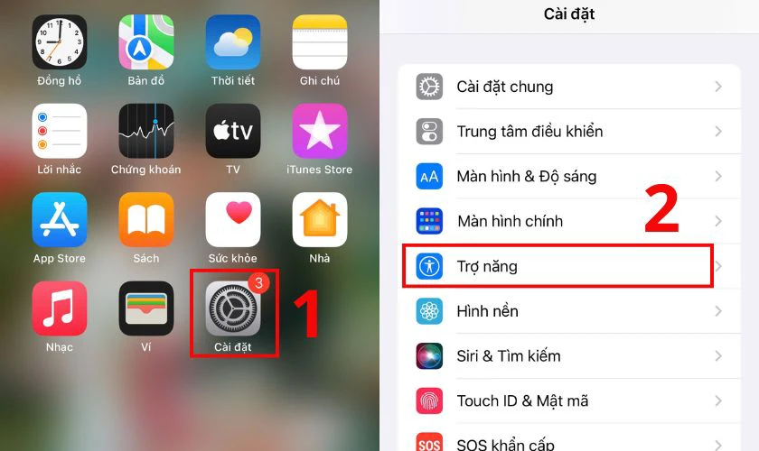 Tắt trong phần Cài đặt