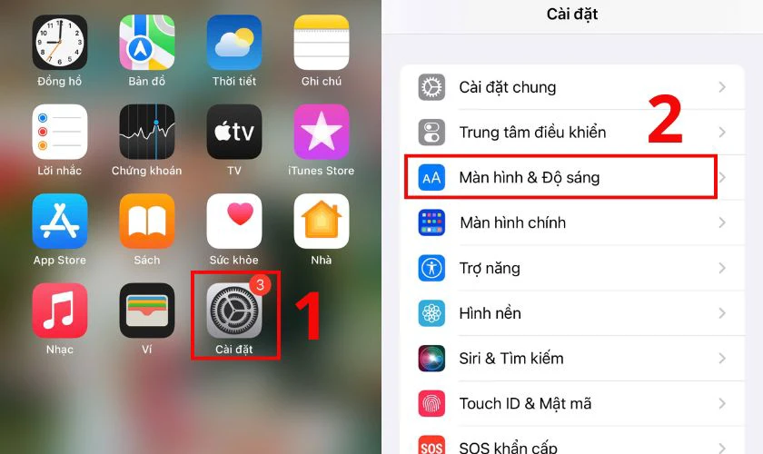 Thiết lập màn hình tiêu chuẩn trên iPhone 14 Pro Max