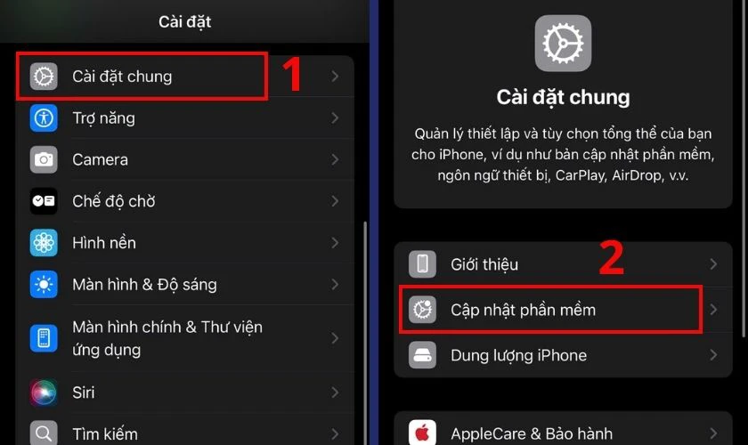 Cập nhật phiên bản iOS mới nhất
