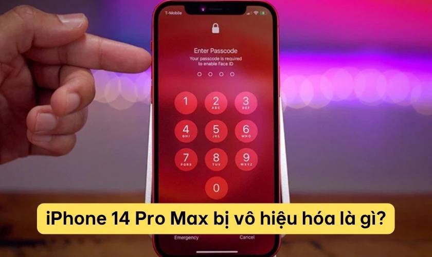 iPhone 14 Pro Max bị vô hiệu hóa là tình trạng gì