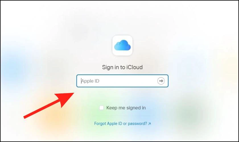 Đăng nhập bằng tài khoản Apple ID