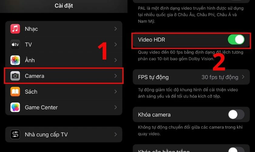 Kiểm tra cài đặt ánh sáng trong máy