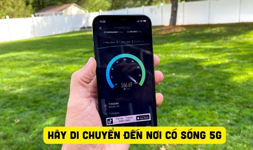 Khu vực không có vùng phủ sóng 5G