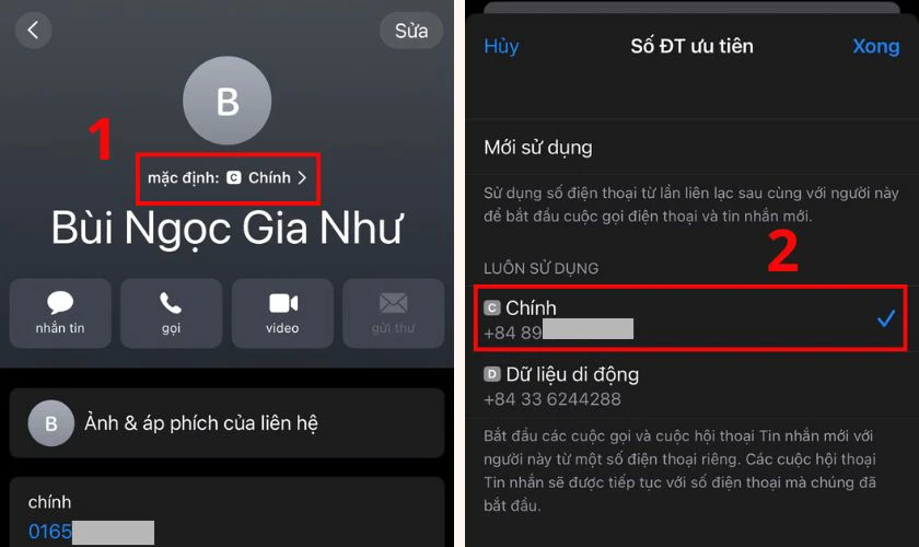 Cách gọi và nhắn tin bằng số mong muốn